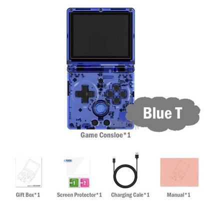 anbernic rg35xx handheld game blue