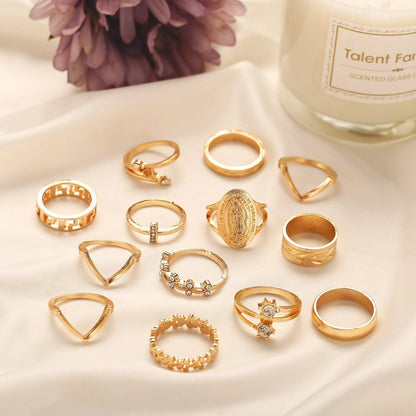 13 Piece Medallion Ring Set Rings