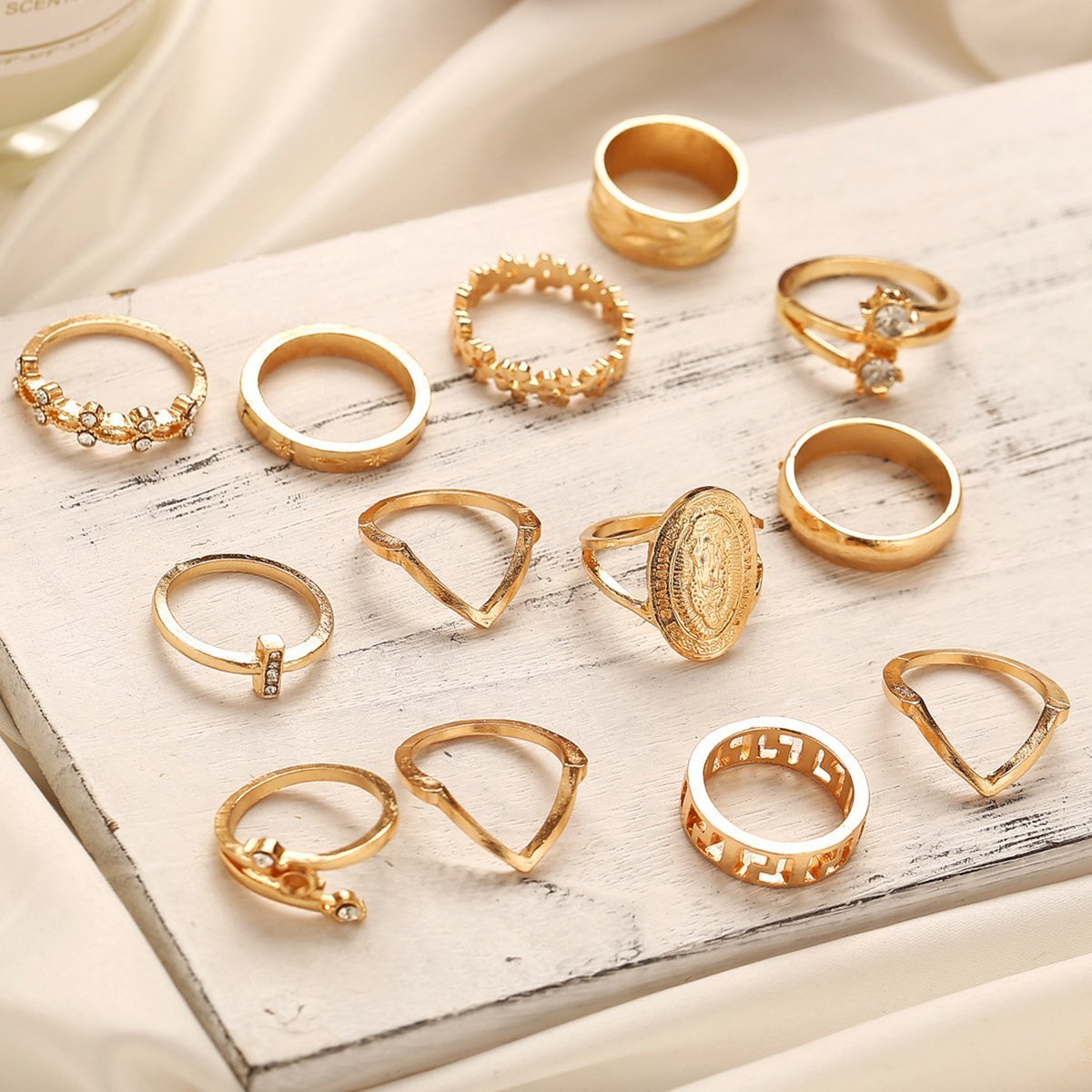 13 Piece Medallion Ring Set medallion rings