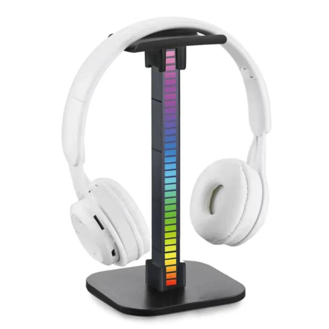 RGB Gaming Headphone Stand Black Volume Bars