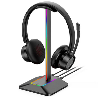 RGB Gaming Headphone Stand Black Thin