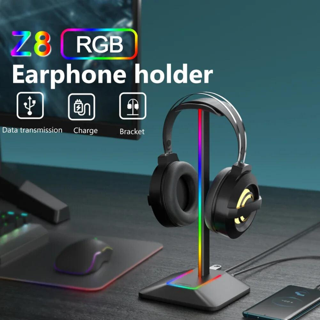 RGB Gaming Headphone Stand