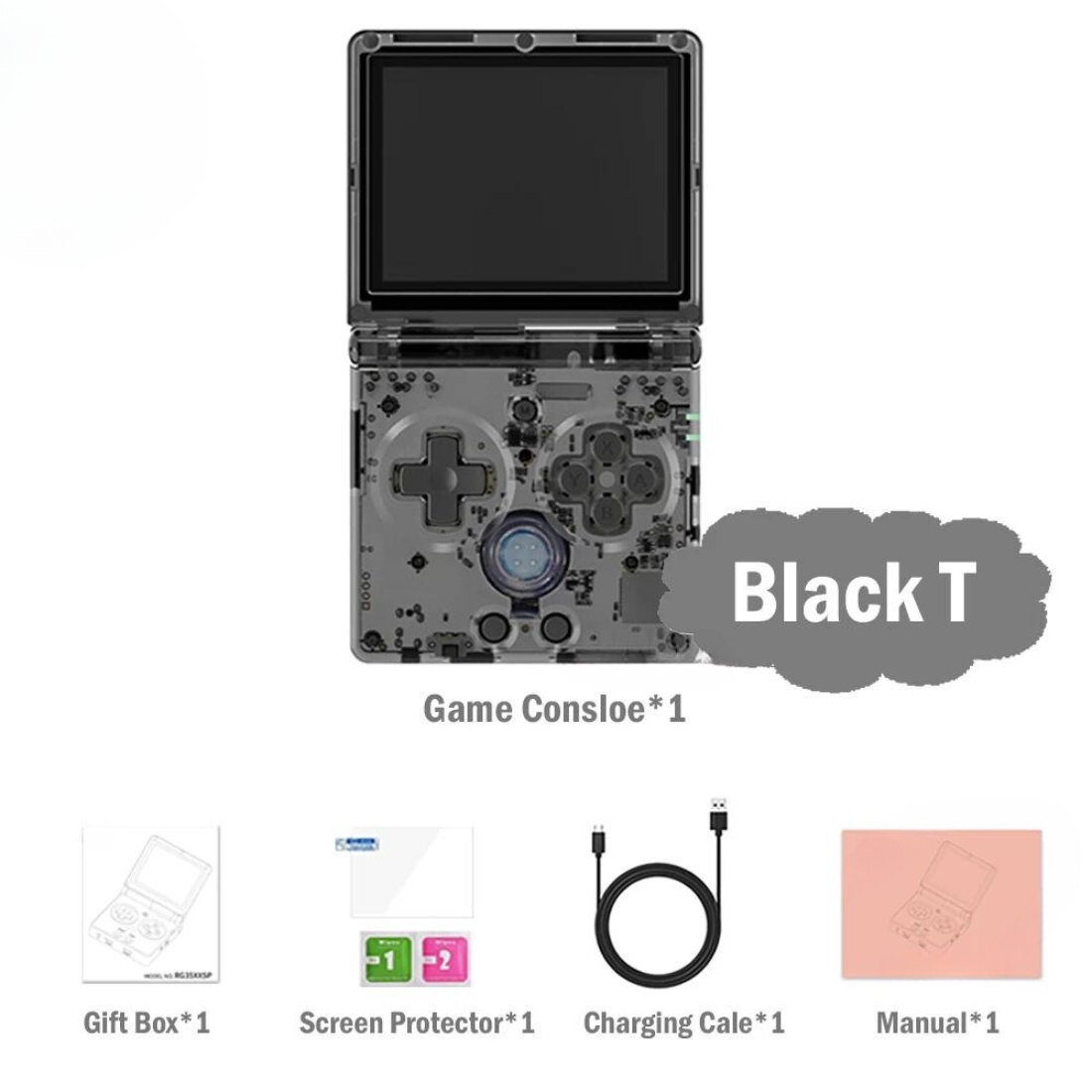 anbernic rg35xx handheld game console black