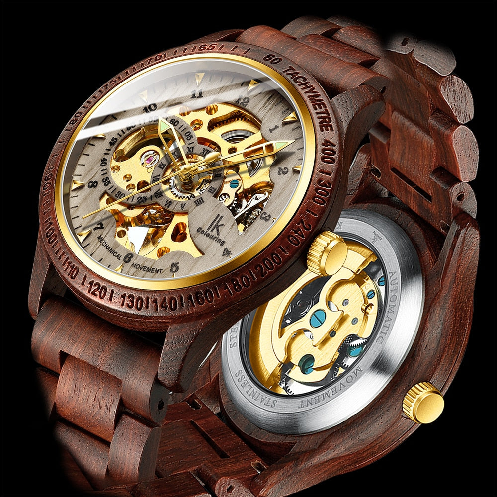 Classic Wooden Men's Mechanical Watch NovaBlend Bazaar