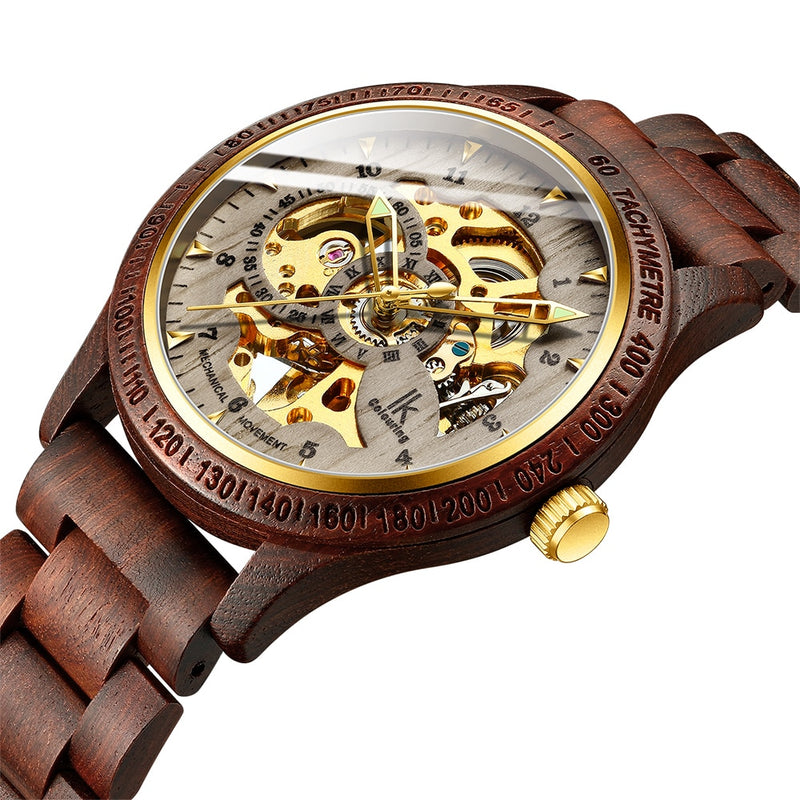 Classic Wooden Men's Mechanical Watch NovaBlend Bazaar