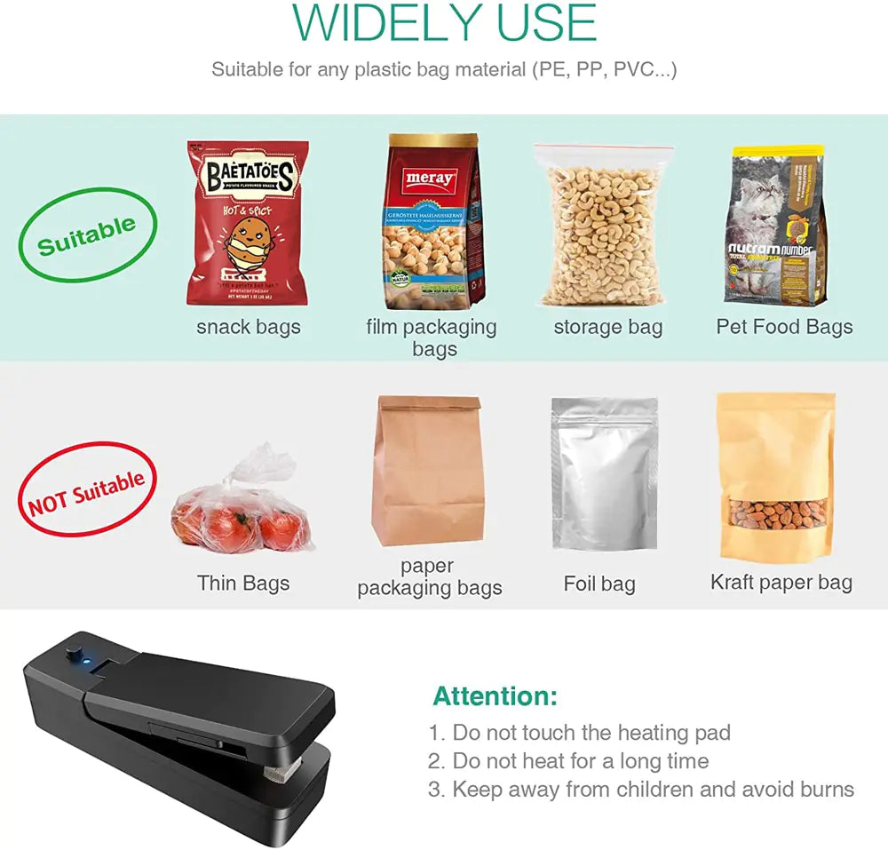 Portable Bag Vacuum Heat Sealer