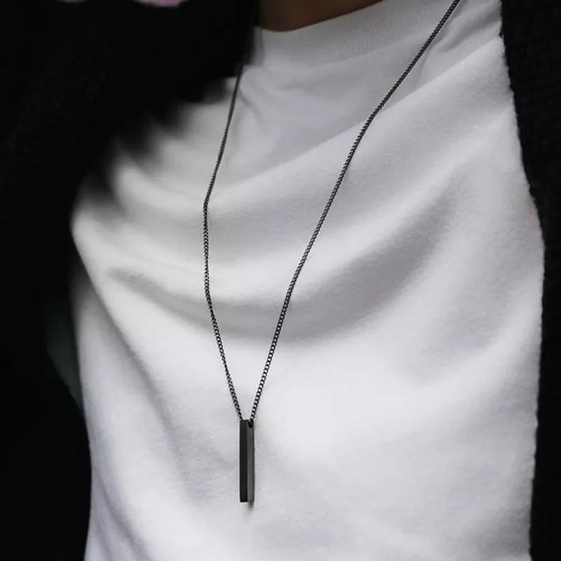 Black Rectangle Necklace