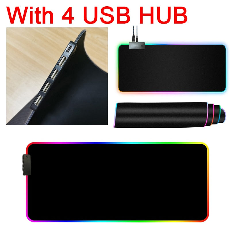 RGB Mouse Pad USB Hub