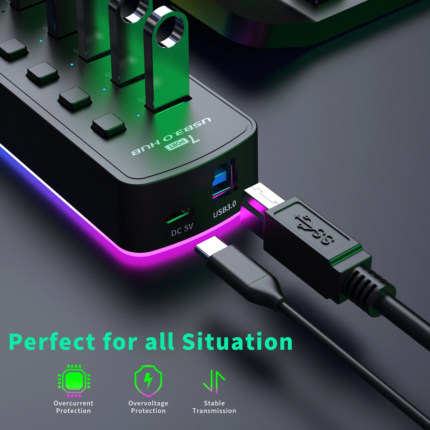 RGB USB Gaming Hub connector