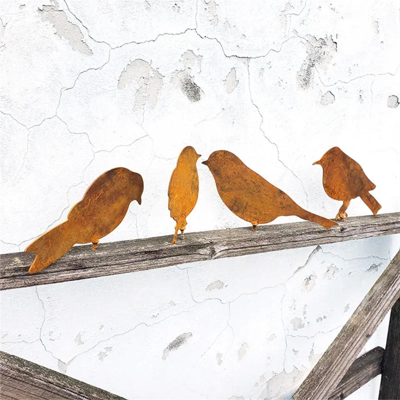 Rusty Metal Bird Ornament