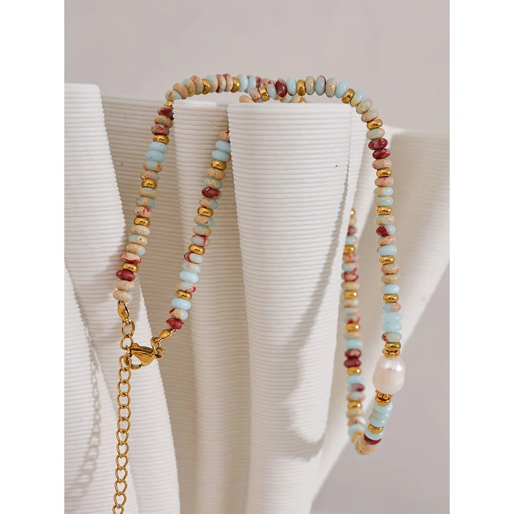 Pearl Collar Chain Necklace