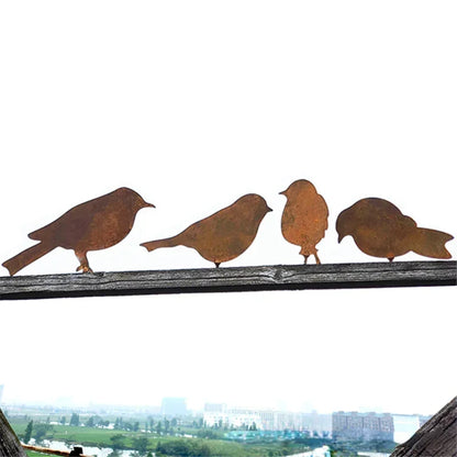 Rusty Metal Bird Ornament