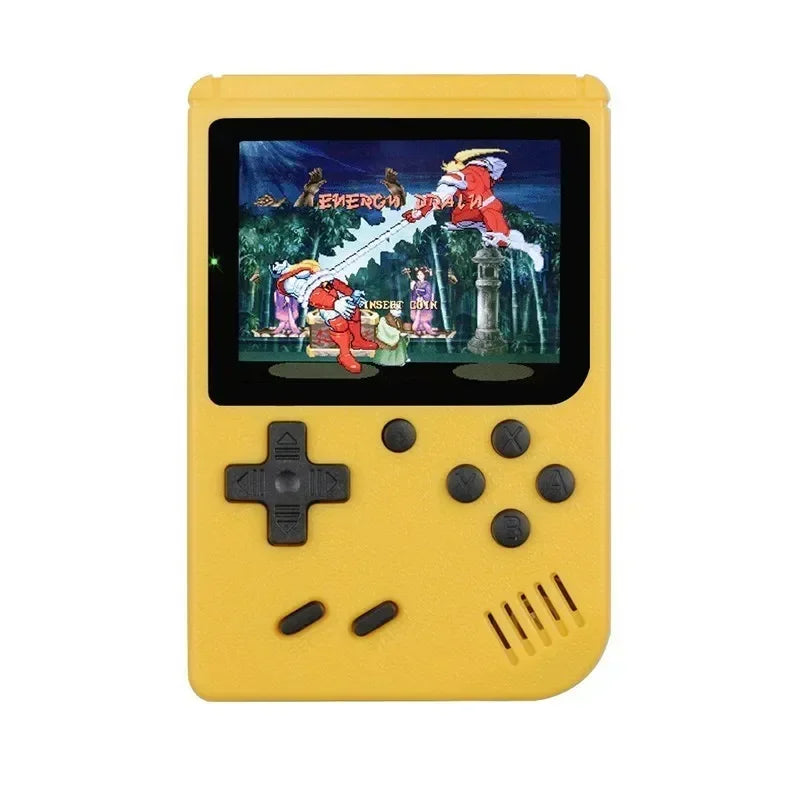 portable mini retro console yellow