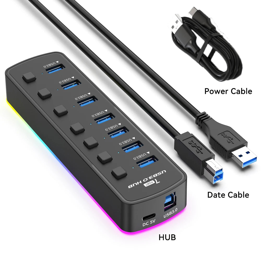 RGB USB Gaming Hub cable