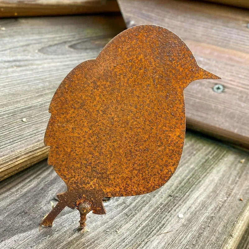 Rusty Metal Bird Ornament