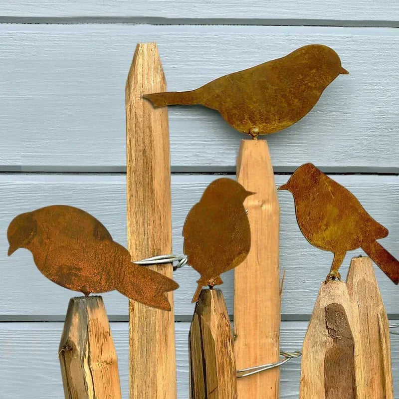 Rusty Metal Bird Ornament