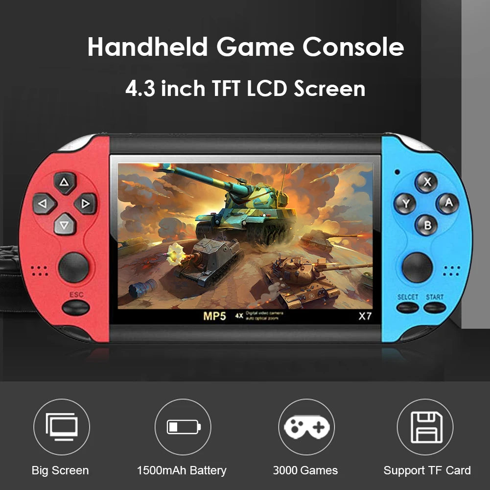 x7 handheld game console LCD