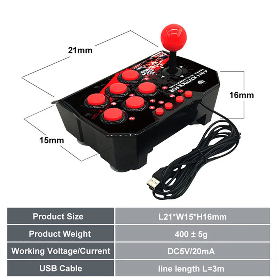 Retro 4 in 1 Arcade Joystick Specifications