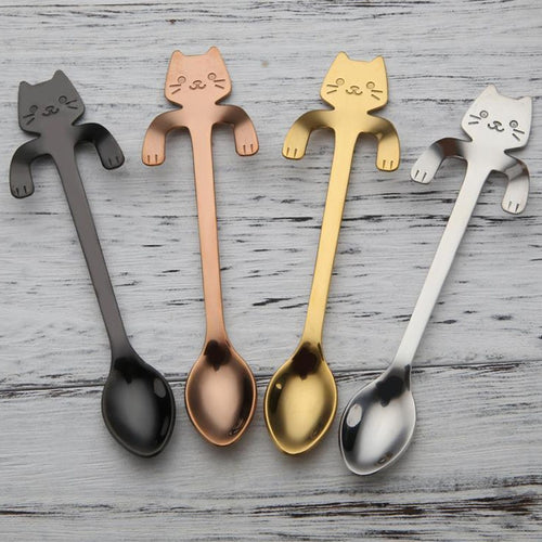 STAINLESS STEEL CAT TEASPOONS NovaBlend Bazaar