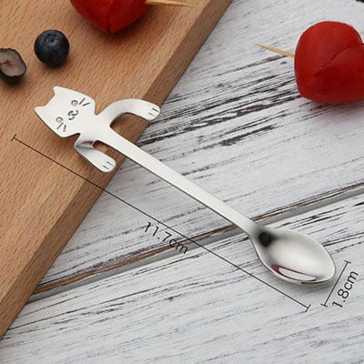 STAINLESS STEEL CAT TEASPOONS NovaBlend Bazaar