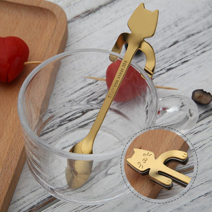 STAINLESS STEEL CAT TEASPOONS NovaBlend Bazaar