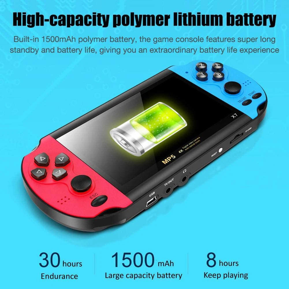 x7 handheld game console battery